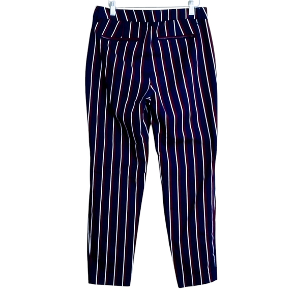 Old Navy Stripes (Navy/White/Burgundy) Relaxed Mid-Rise Women's Pants - Picture 10 of 15